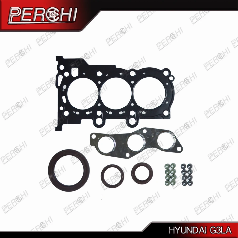 For HYUNDAI KIA G3LA Engine Metal Head Gasket Kit Full Set HB20 i10 I (PA) PICANTO II 1.0 Flex 2011-2017 OEM 20910-04A01