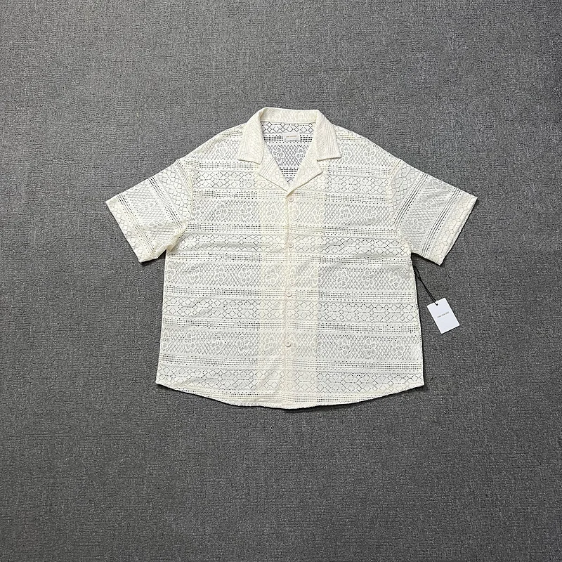 

ALD IRTS ex Summer Loose Casual Hollow Design ort Sve Luxury Sle Breathable Thin irt for Youth Daily Wear