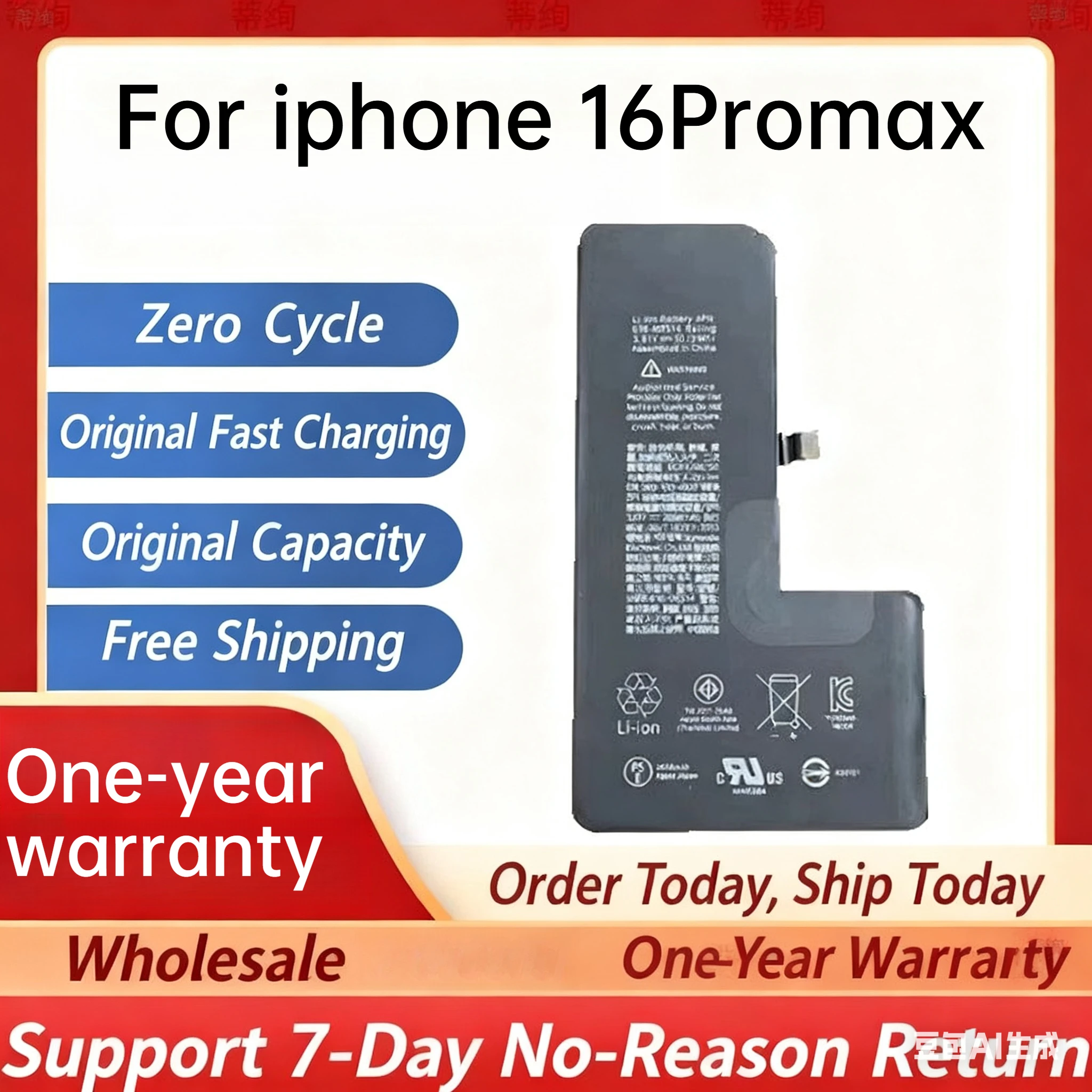

【0 циклов, 100% здоровье】 Аккумулятор для iPhone 16/16Pro/16ProMax Совершенно новый аккумулятор премиум-класса с установочными инструментами решает все ваши концерты!