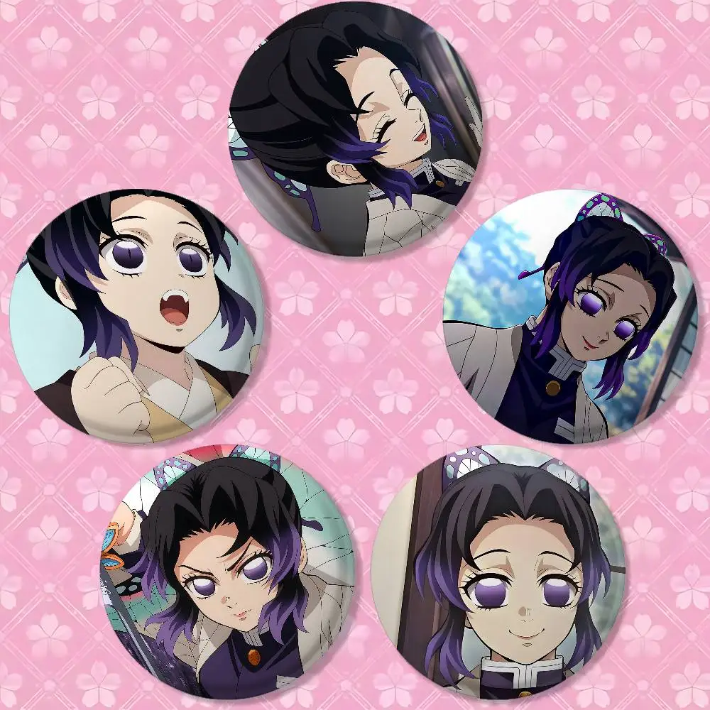 Anime Cartoon Shinobu Kocho Badges Enamel Pin Cartoon Brooch For Backpack Clothing