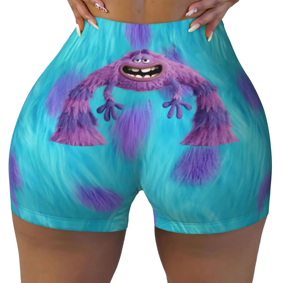 

Изготовленные на заказ шорты для бега и волейбола Университета монстров, женские шорты для йоги в тренажерном зале в стиле манга