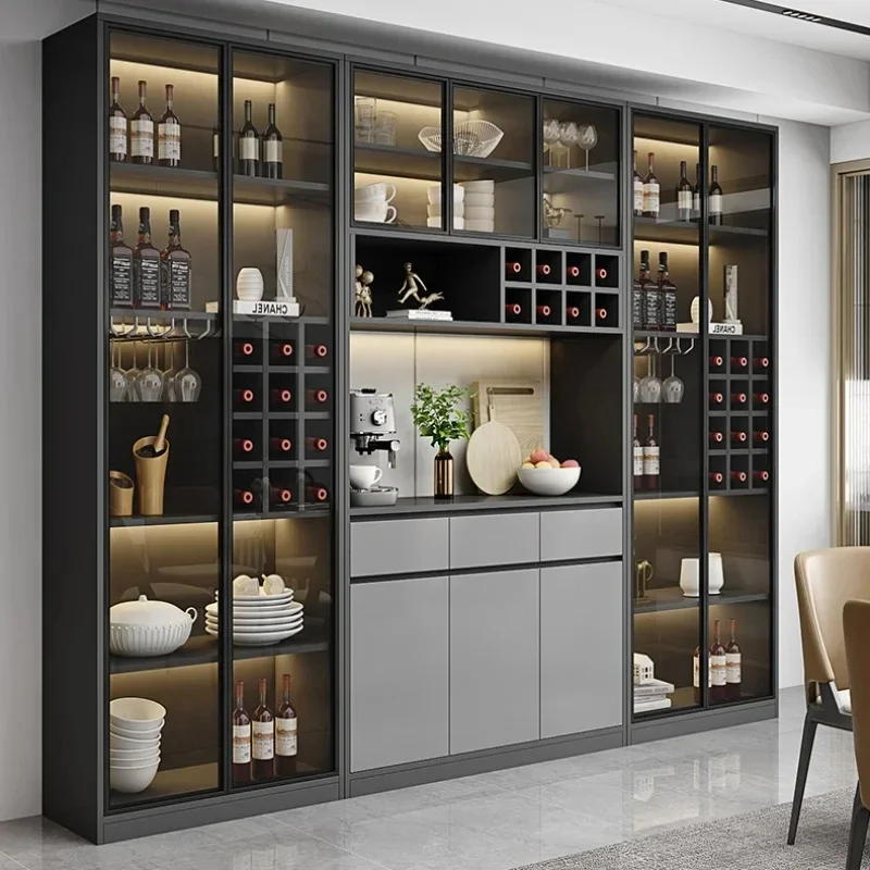 

New Liquor Home Wine Cabinets Display Living Room Modern Storage Wine Cabinets Simplicity Glass Botellero Vino Furniture