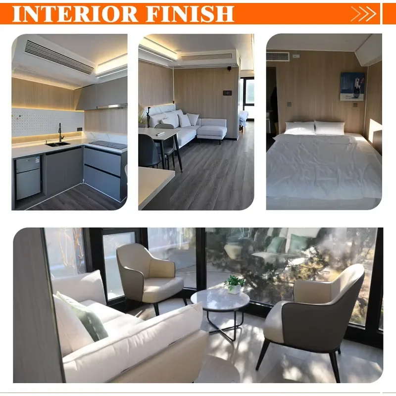 New Design Modular Prefab House with Panoramic Glass for Garden Office Resort Modern Prefab House