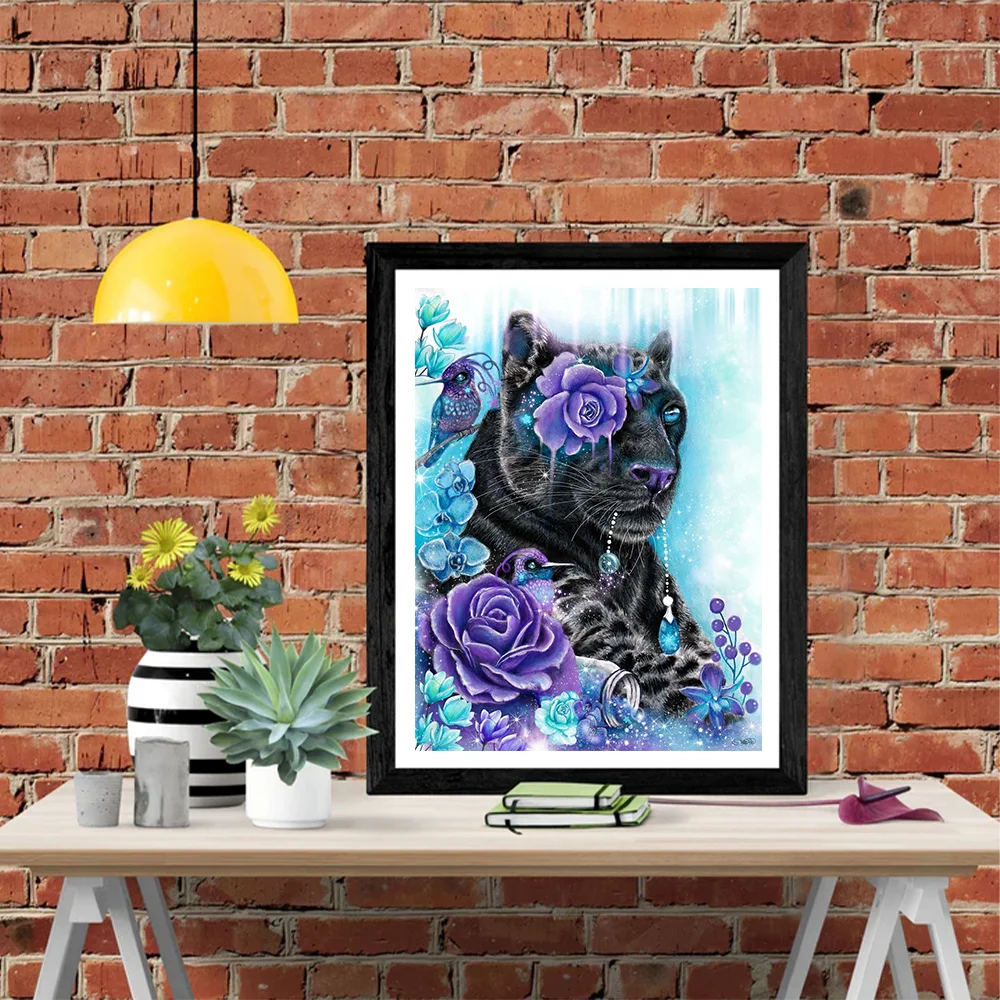 Diamond painting new product handwork DIY Sapphire Galaxy Jaguar Cross stitch square round diamond living room decoration gift