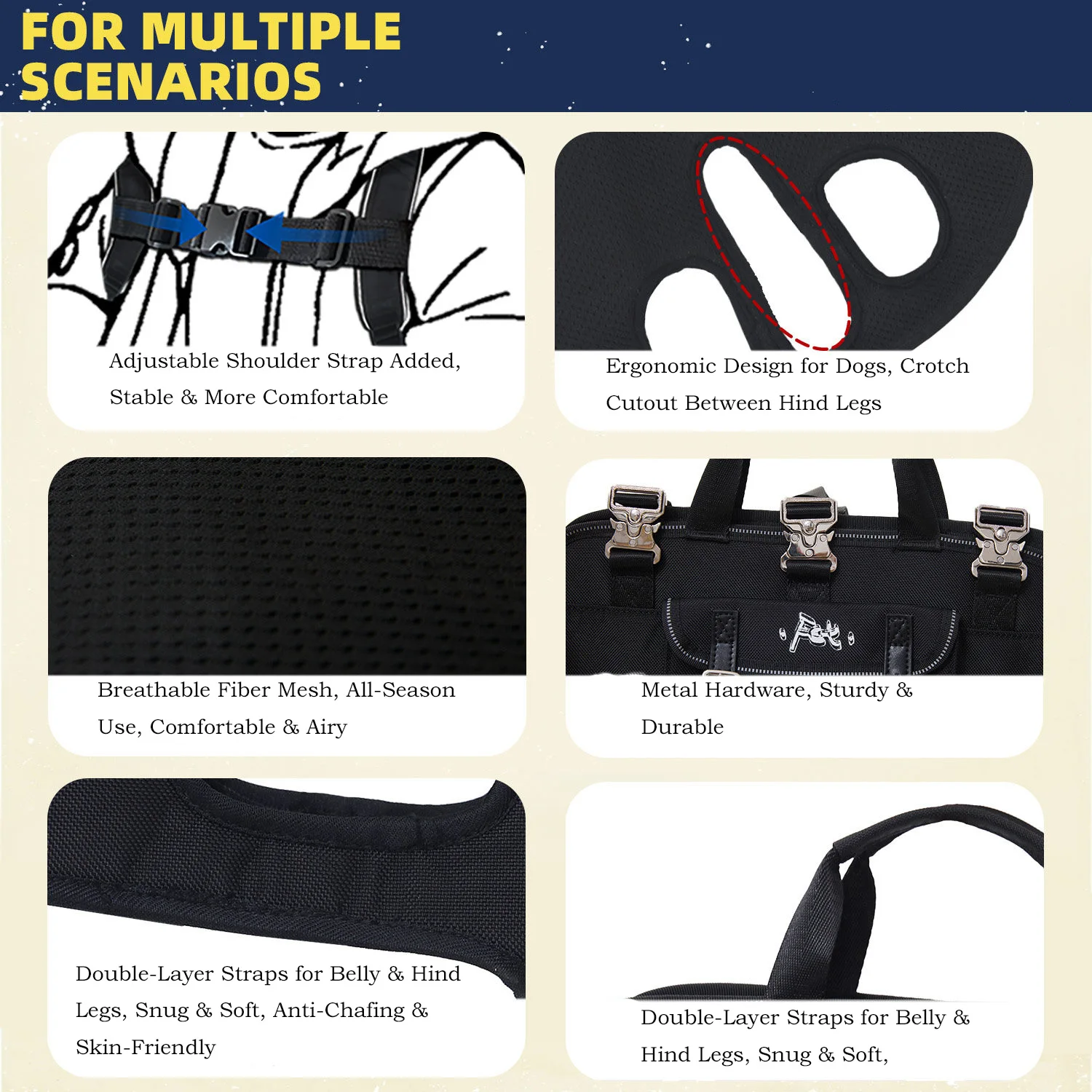 Mochila para perros salchicha – Cómoda y gran capacidad portátil - imagen 5