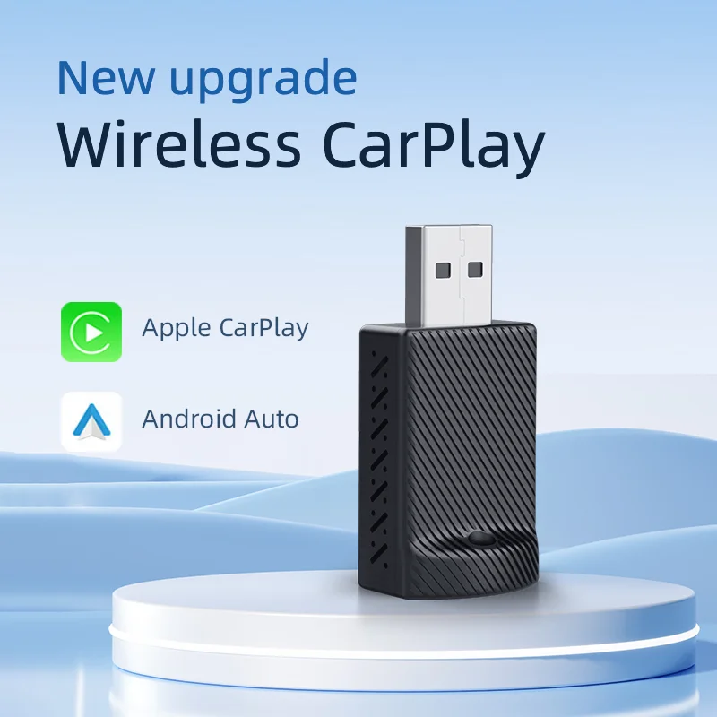 2 in 1 Wireless Carplay Adapter for Apple iOS Android Auto Smart USB Plug and Play For Havel Kia Volvo Audi MG VW Hyundai Jeep