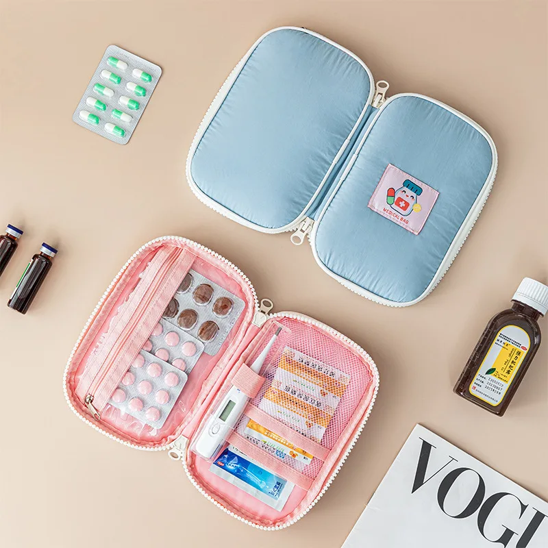 Tragbare Reise-Medizintasche aus Nylon, niedliches wasserdichtes Notfallset, Aufbewahrungstasche für weiche Medikamente, praktisches Erste-Hilfe-Set für zu Hause