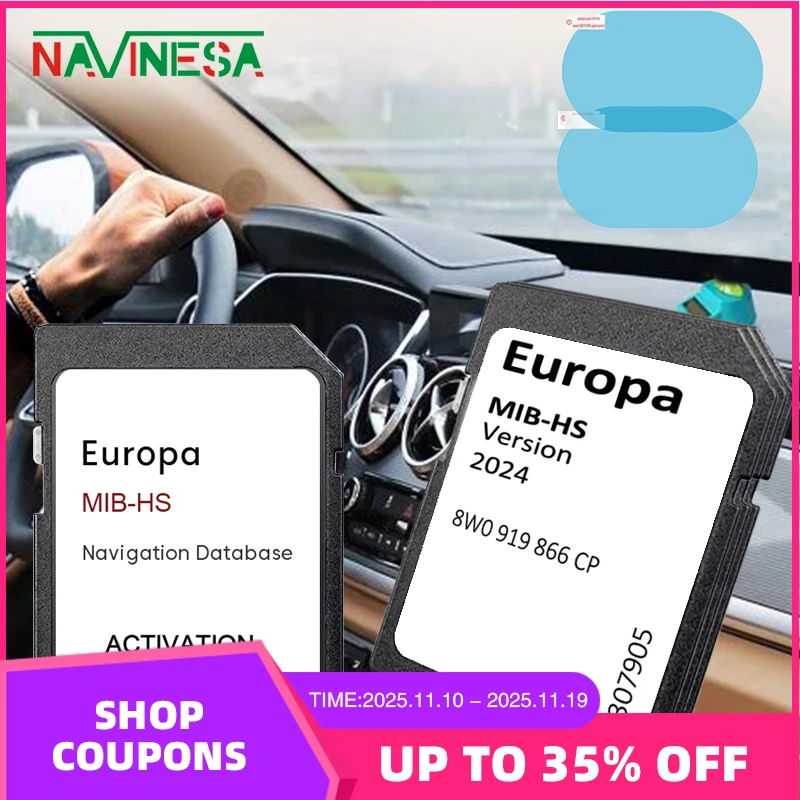 

Update Europe UK 2024 Maps Sat Nav MIB-HS System for Audi A/S/RS345 Q/SQ/RSQ25 Car Navigation OEM 8W0919866CP SD Card 16GB