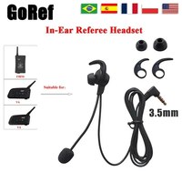 GOREF 3.5mm Jack In-ear Earphones Football Soccer Referee Referees Headphone for V4C PLUS/V6C/FBIM Intercom Headset