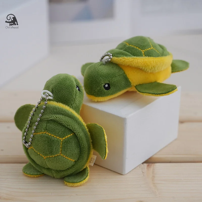 Cute Cartoon Turtle Keychain Anti-Lost Keyring Children Kawaii Stuffed Animal Doll Bag Pendant Decoration Akcesoria Prezenty