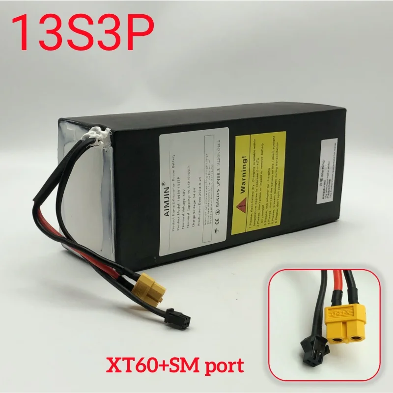 13S3P 48V 10500mAH For Kugoo V1 Two seater Electric Bicycle/ Li-ion battery pack