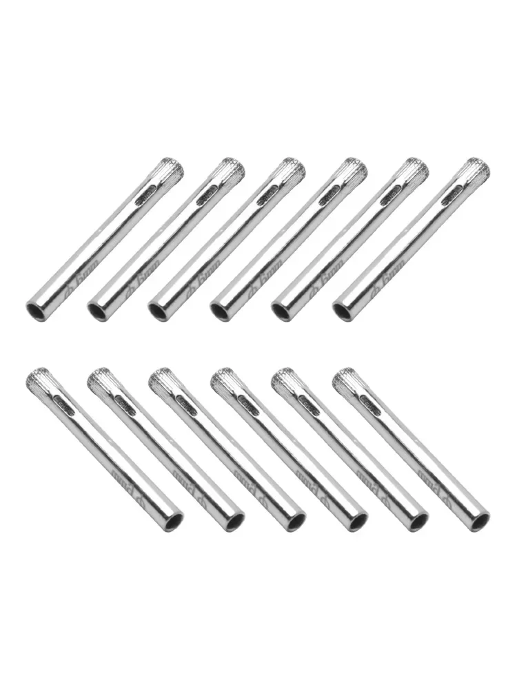 Drill Bits 6mm Diamond Coated Drill Bit Diamond Drill Bit Workshop Equipment Accessories Replacement Saw Tool 12Pcs 6mm Bit