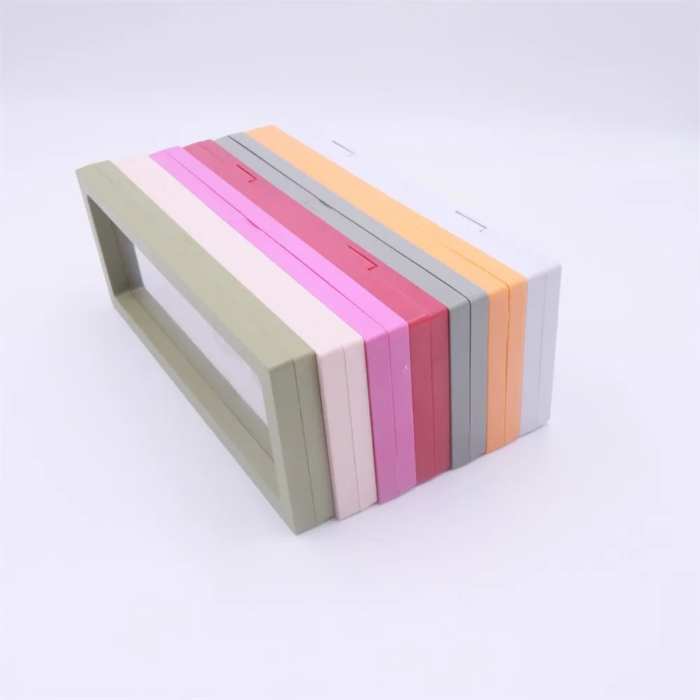 صندوق عرض مجوهرات مرن متين إطار ملون مضاد للأكسدة صندوق فيلم PE شفاف حامل تخزين المجوهرات عرض الهدايا