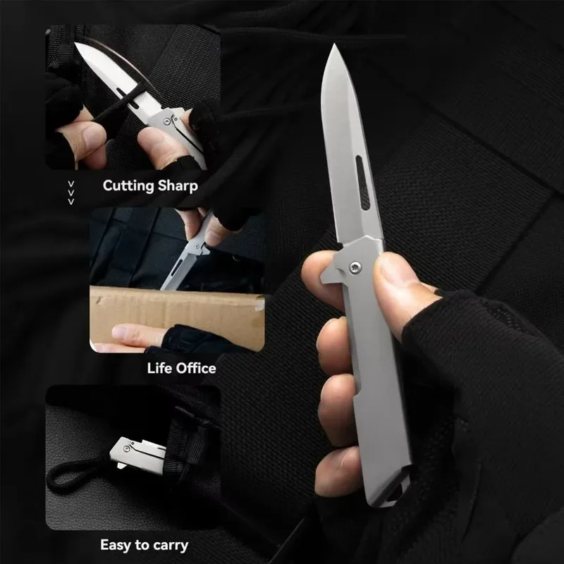 Multi Functional Portable Folding Knife High Hardness Camping Self-defense Knife Gift Fruit Knife Unboxing Key Outdoor EDC Tools