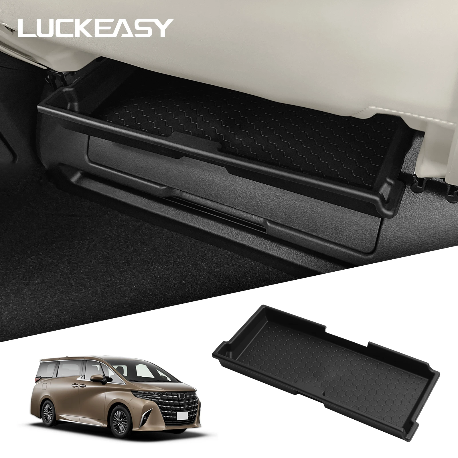LUCKEASY für Toyota Alphard/Vellfire 40 Serie 2023-2026 Auto-Aufbewahrungsbox unter dem Sitz, untere Ablage für den Beifahrersitz