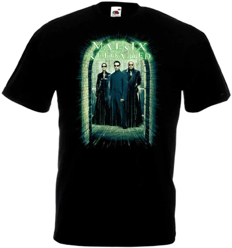 Matrix Reloaded v4 T shirt black movie poster all sizes S-5XL