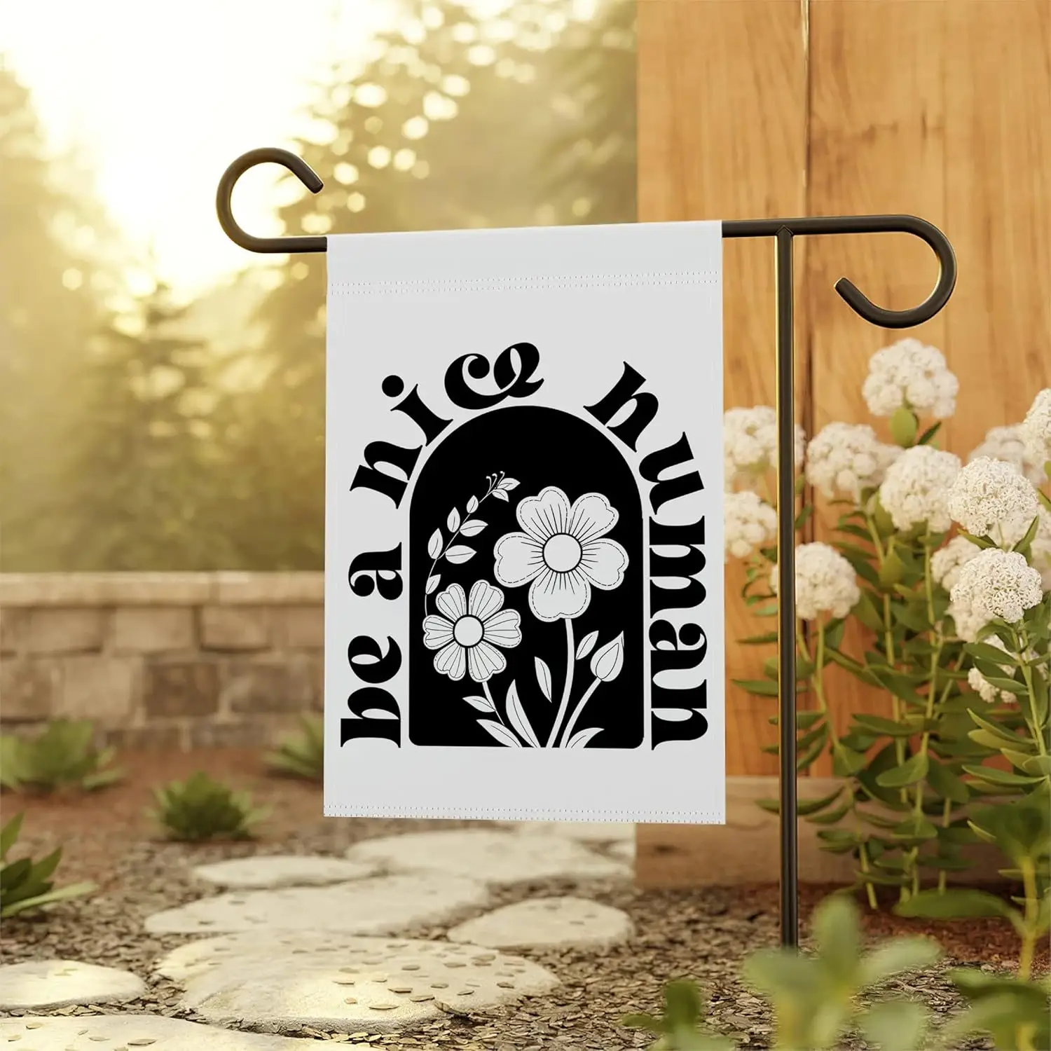 LissiArt97 Be A Nice Human Garden Flag - Kindness Yard Flag - Be Nice Flag - Positivity Flags - Gift For Friend- Family- New Hom