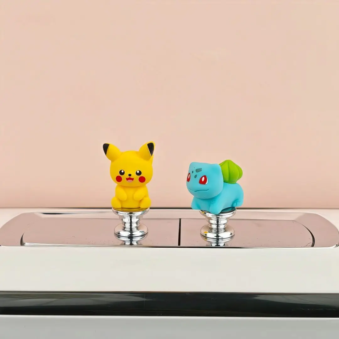 Pokémon nail art water tank universal button accessory - Charmander and Psyduck toilet press decorations