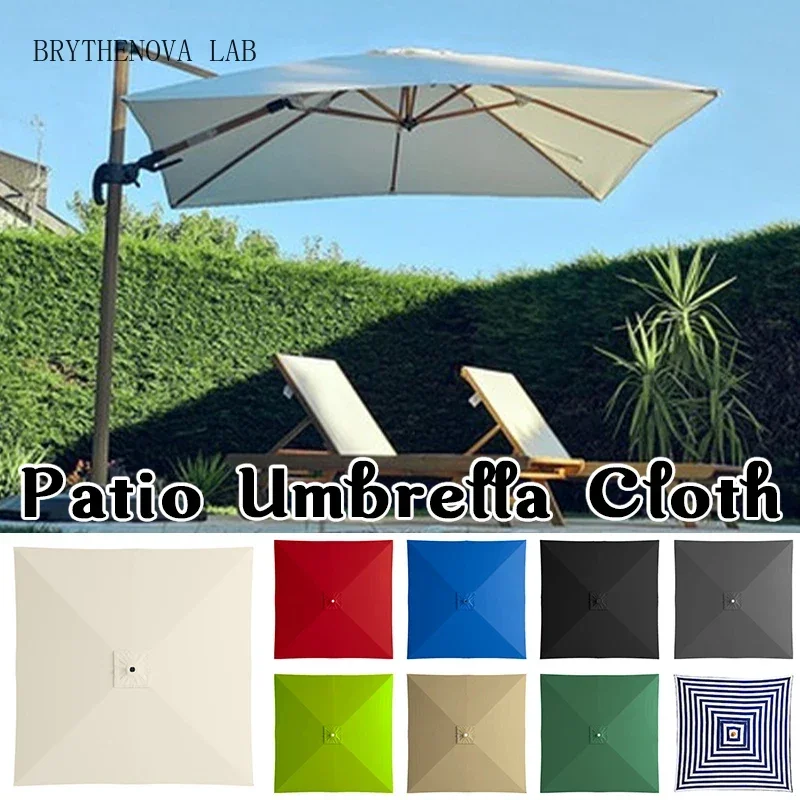2x2m Patio Umbrella Replacement Cloth Square 4Ribs Parasol Cover Umbrella Balcony Outdoor Cafe Garden Backyard Canopy Cover