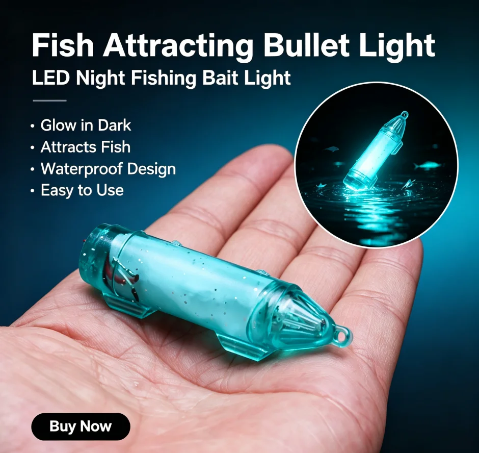 1 lampe de pêche sous-marine mini LED - Lumière électronique pour leurre de pêche nocturne en mer, lumière d'attraction pour poissons en eaux profondes
