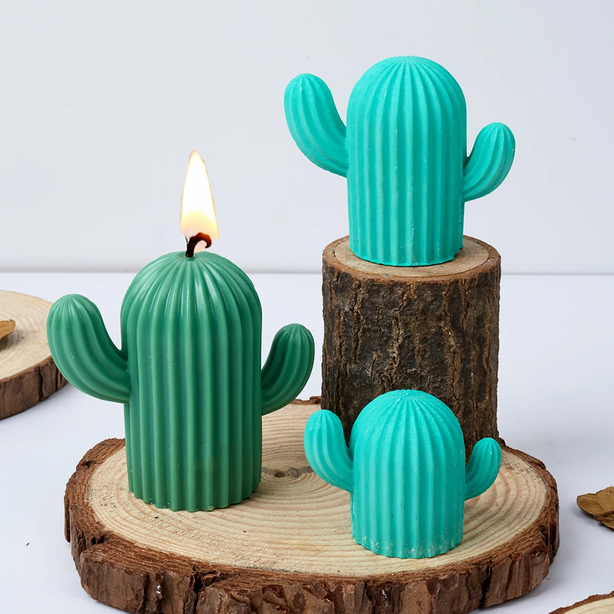 Muffa della candela della pianta succulenta simulazione fai da te Cactus stampo in Silicone carino sapone fatto a mano candela profumata Aroma intonaco che fa la casa Deco