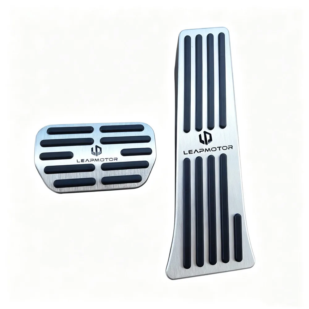 

For Leapmotor C10 C16 2025 2026 Accessories Car Accelerator Brake Pedal Non-Slip Footrest Plate Gasket Aluminum Rubber Cover