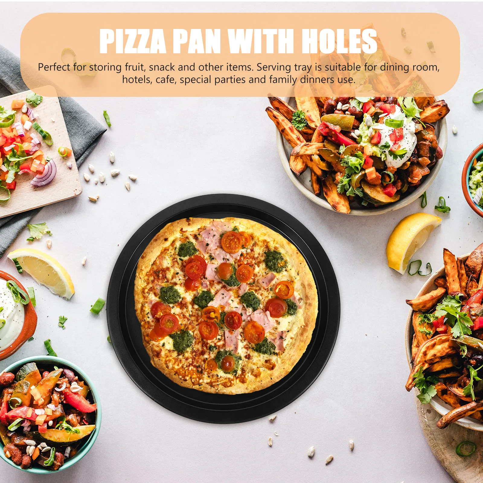 2個入りピザパン ノンスティック加工 穴あきベーキングトレイ - Pizza Stone Baking のレビューと価格