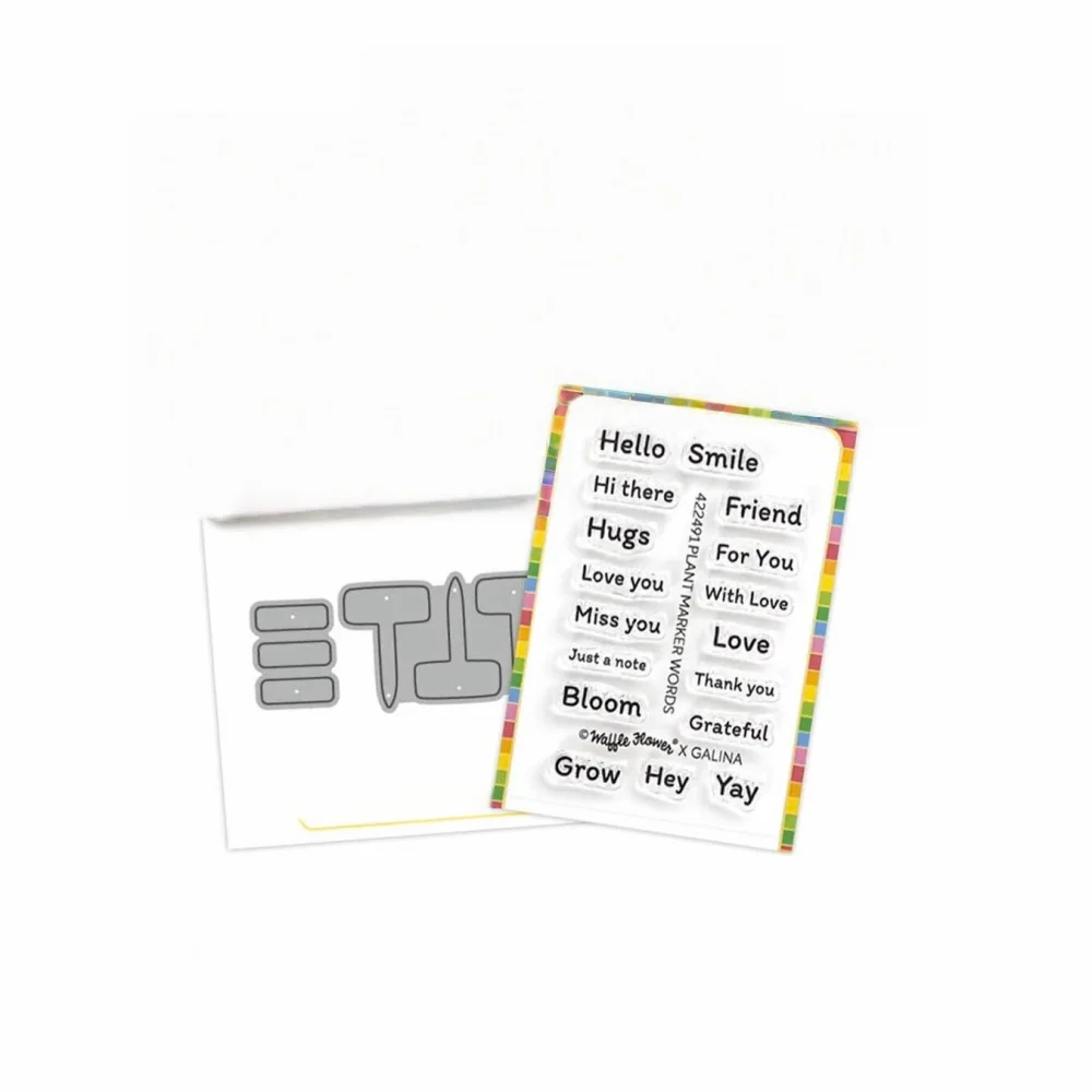 Plant Marker Words Stamps Cutting Dies for DIY Making Card Scrapbook Embossed Paper Album Craft Supplies Template Decoration