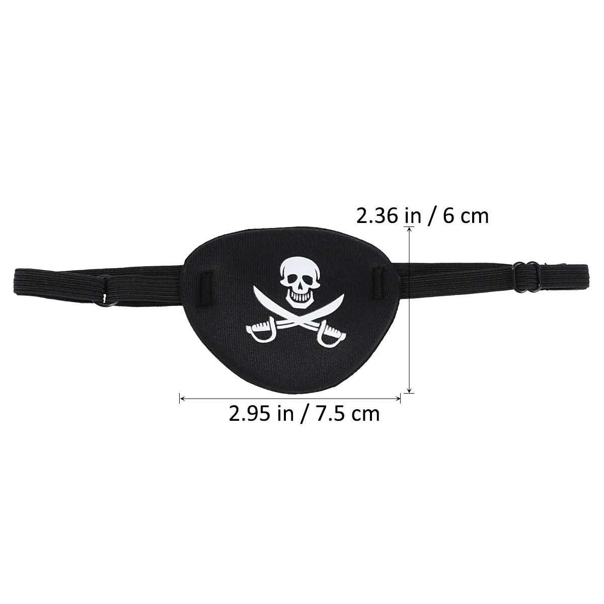 Zwarte One Eye Skull Patch Halloween-kostuums Masker Enkele damespiraat voor kinderen