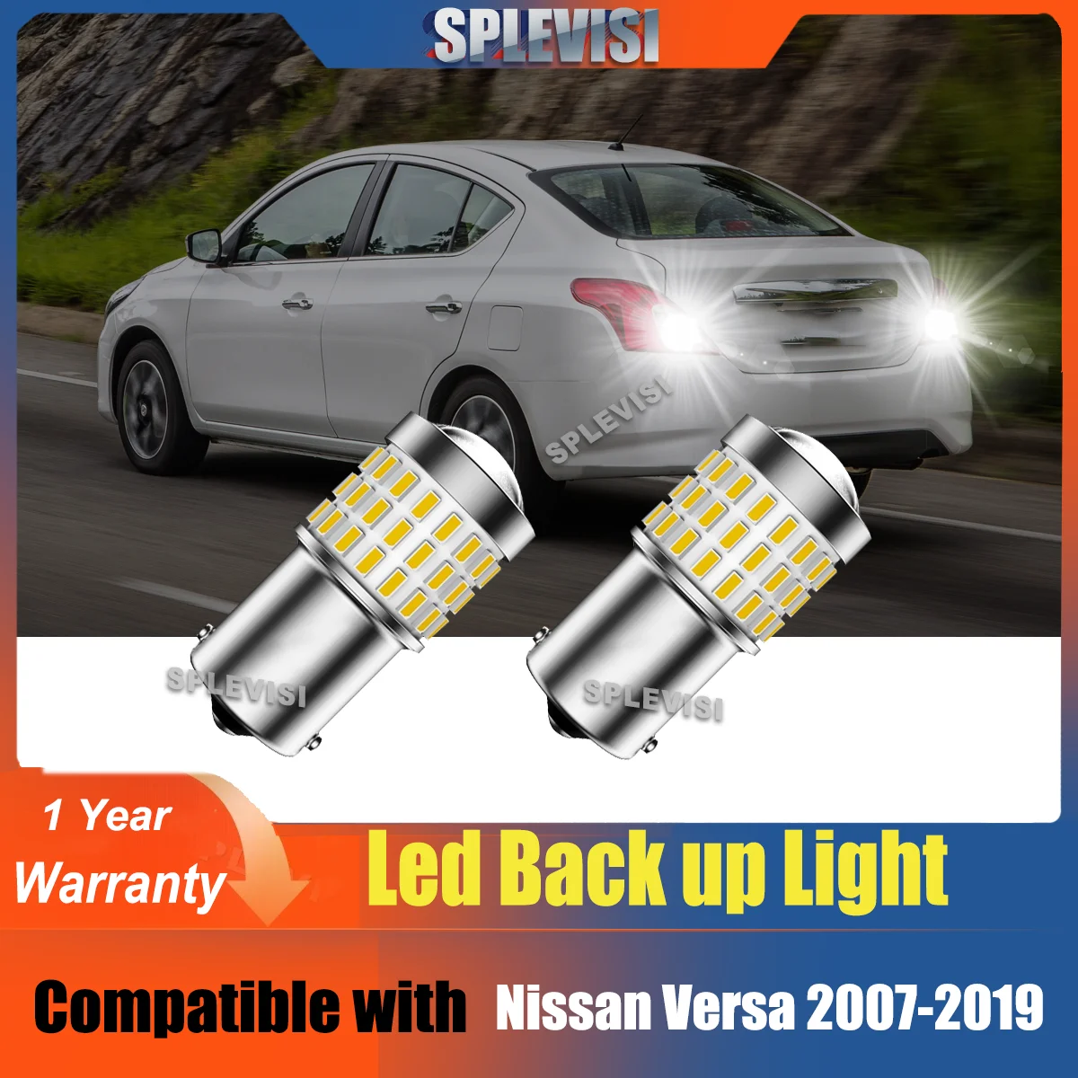 

2x1156 6000K White LED Back Up Reverse Lights IP68 DC12V Long Lifespan Replace Set For Nissan Patrol Qashqai Tiida X-Trail Versa