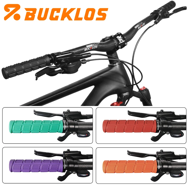 

BUCKLOS Mtb Bicycle Grips Rubber Bike Grips Lock on Mtb Cuffs Non-slip Mountain Bike Grip Shock-absorption Bicycle Handle Grip