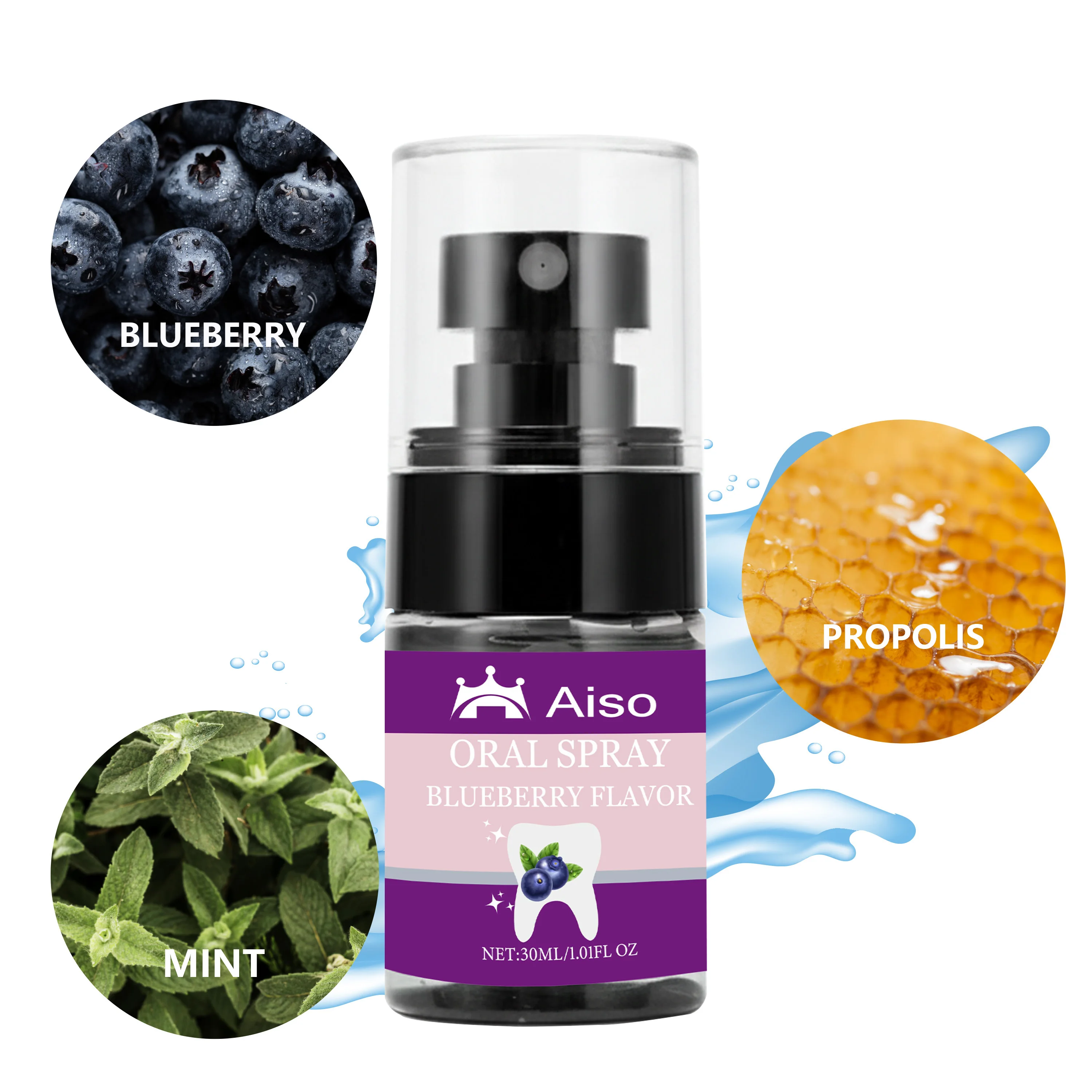 بخاخ التنفس عنبية 30 مل، ينعش التنفس بسرعة، نكهة التوت المنعشة، يجب اقتناؤها للتمر.