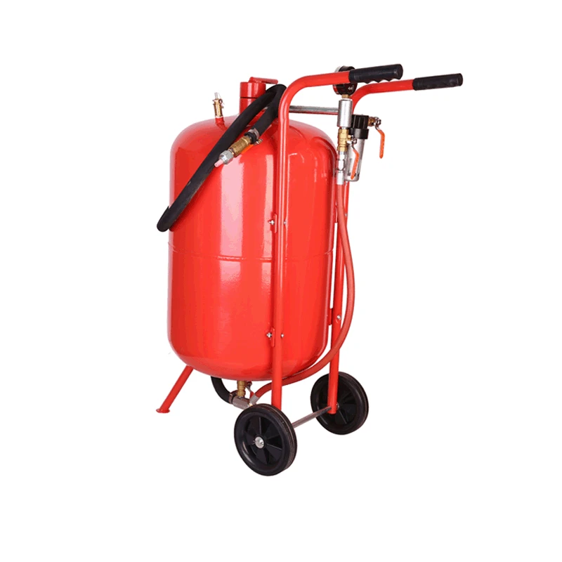 10 gallon removable pressurized straight drum dry sand blasting machine rust and oxidation re moval sand blasting machine