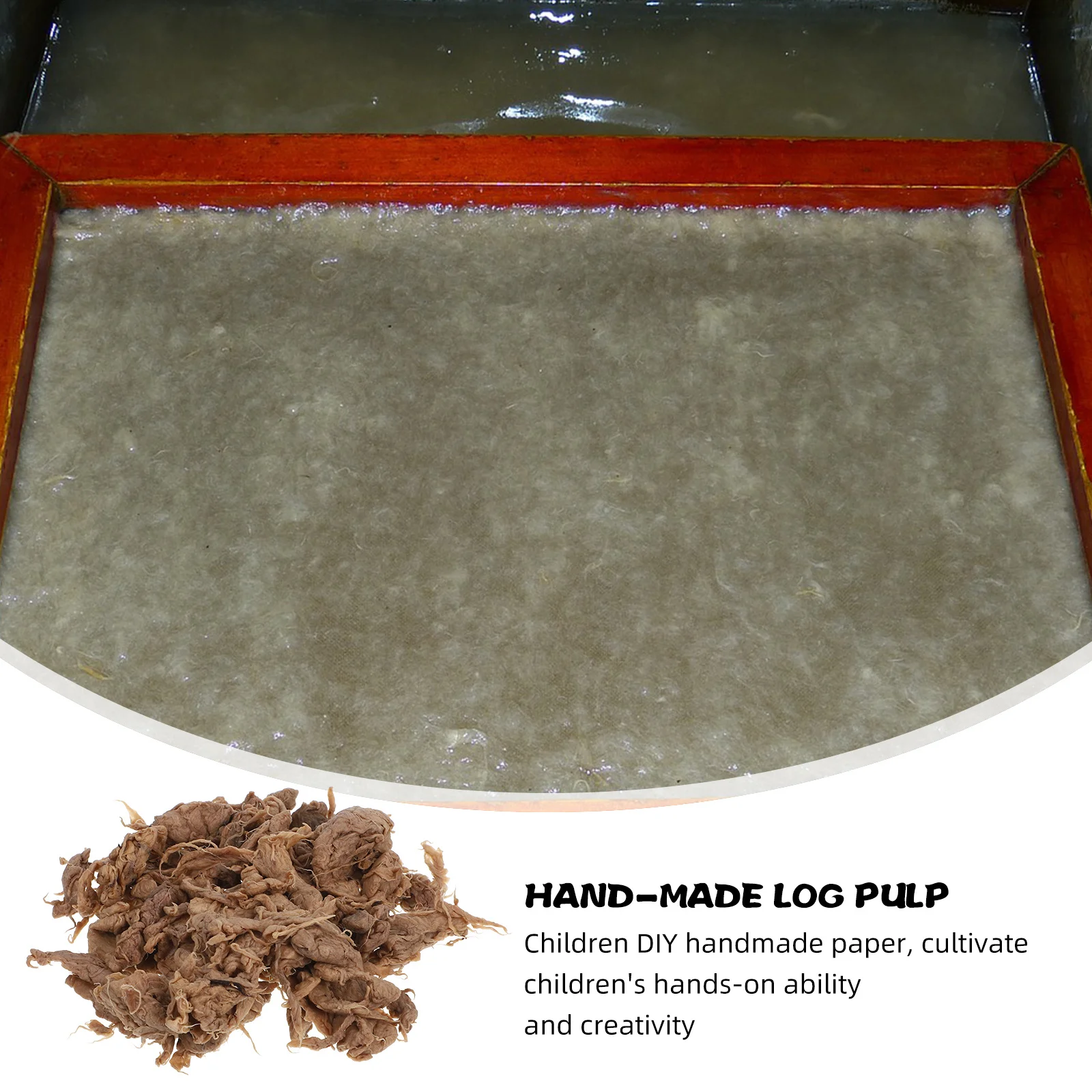 ชุดทำกระดาษ DIY ทำจากเยื่อไม้ วัสดุทำกระดาษเยื่อไม้ งานฝีมือสำหรับเด็ก ประสบการณ์สร้างสรรค์ เทคนิคโบราณ เยื่อไม้จากกิ่งไม้