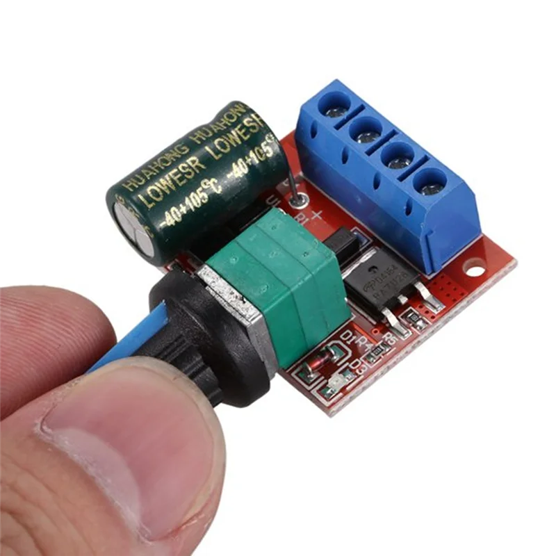-MEOF PWM DC Motor Governor 5V-35V Speed Switch 5A Switch Function LED Dimmer