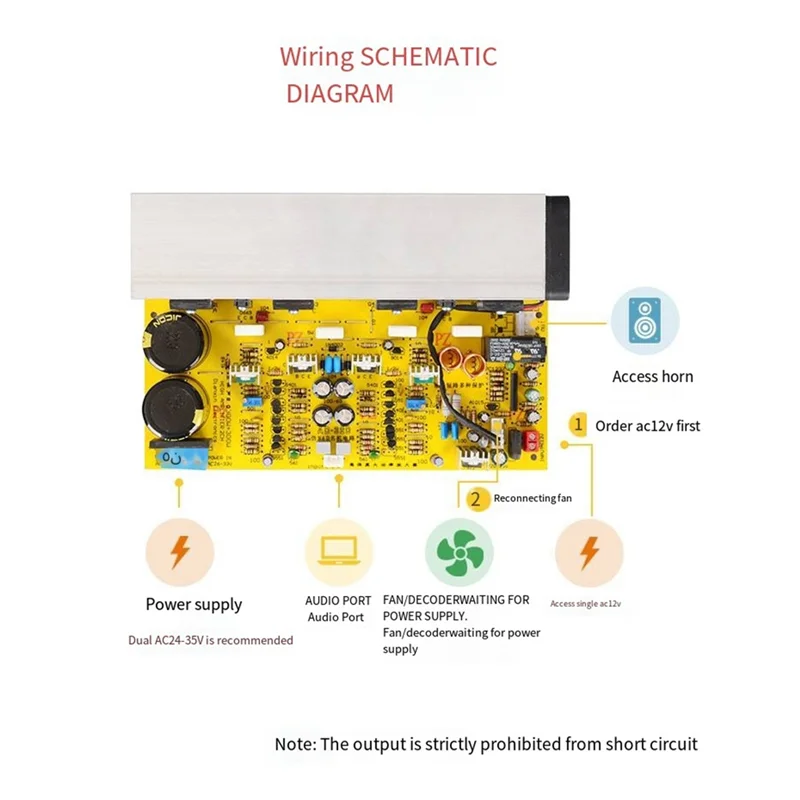 

AD320-T 300W+300W High Power Amplifier Board High Quality 2SA1943/5200 Amplifier Board