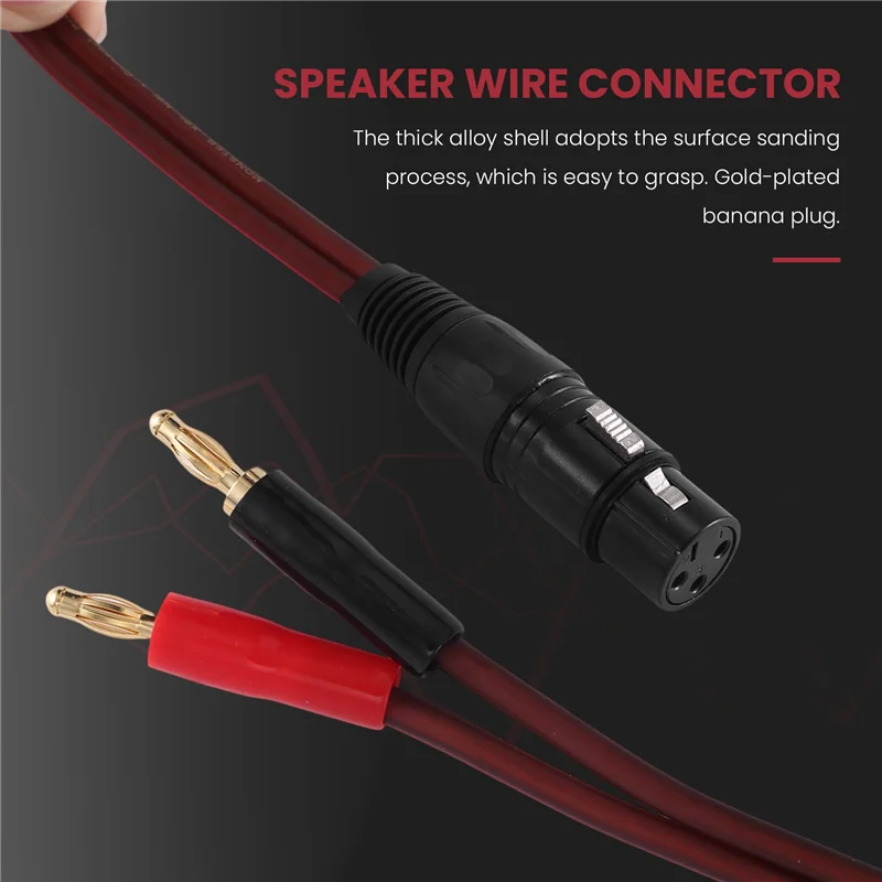 AA84 XLR To Banana สายลําโพง, XLR 3 Pin Dual Banana Plugs สายสัญญาณเสียง, gold-Plated 4 มม. ปลั๊ก XLR3 Pro Hifi