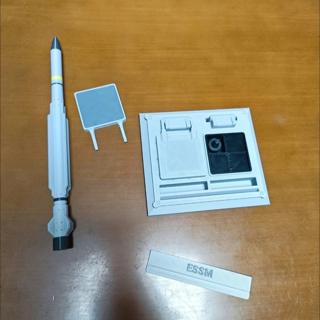 3D Printed ESSM Sea Sparrow Air Defense Model US Navy Shipborne Vertical Hair Model Non Functional Manual Assembly Ornament
