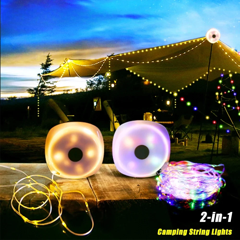 

LED Camping Lamp Strip Atmosphere 10 Meters Length Waterproof Recyclable Light Belt Outdoor Garden Decoration Lamp for Tent Room