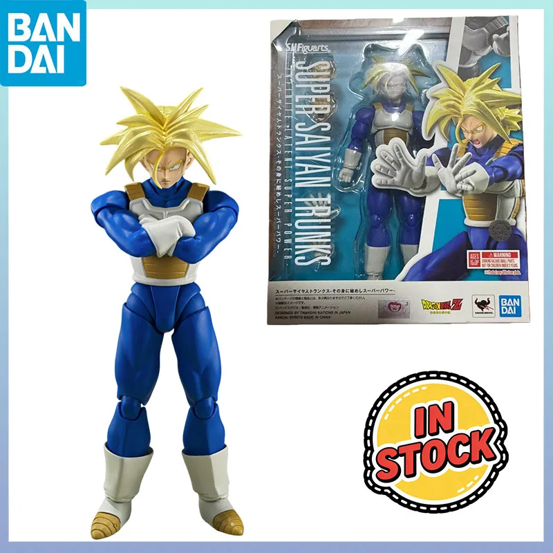 

BANDAI In Stock S.H.Figuarts Dragon Ball Z SSJ Future Trunks Infinite Latent Super Power 140mm Toy Assemble Model Kit Model toys