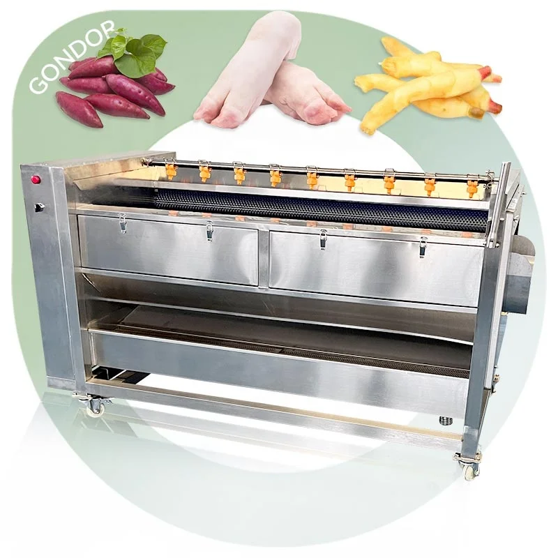 

Automatic Potato Cassava Washer Yam Peeler Machine Vegetable Carrot Wash Shell Maschines and Peeler