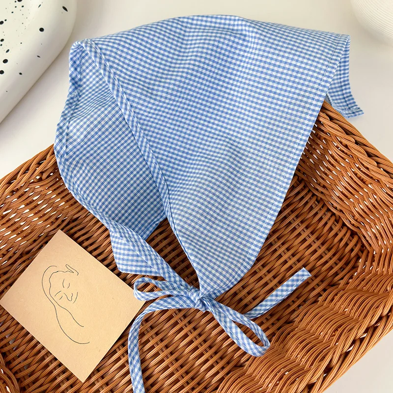 フランスの牧歌的なスタイルのサブヘッドスカーフ女性の頭三角スカーフ春と夏の装飾ファッションガール結んだ髪ヘッドバンド