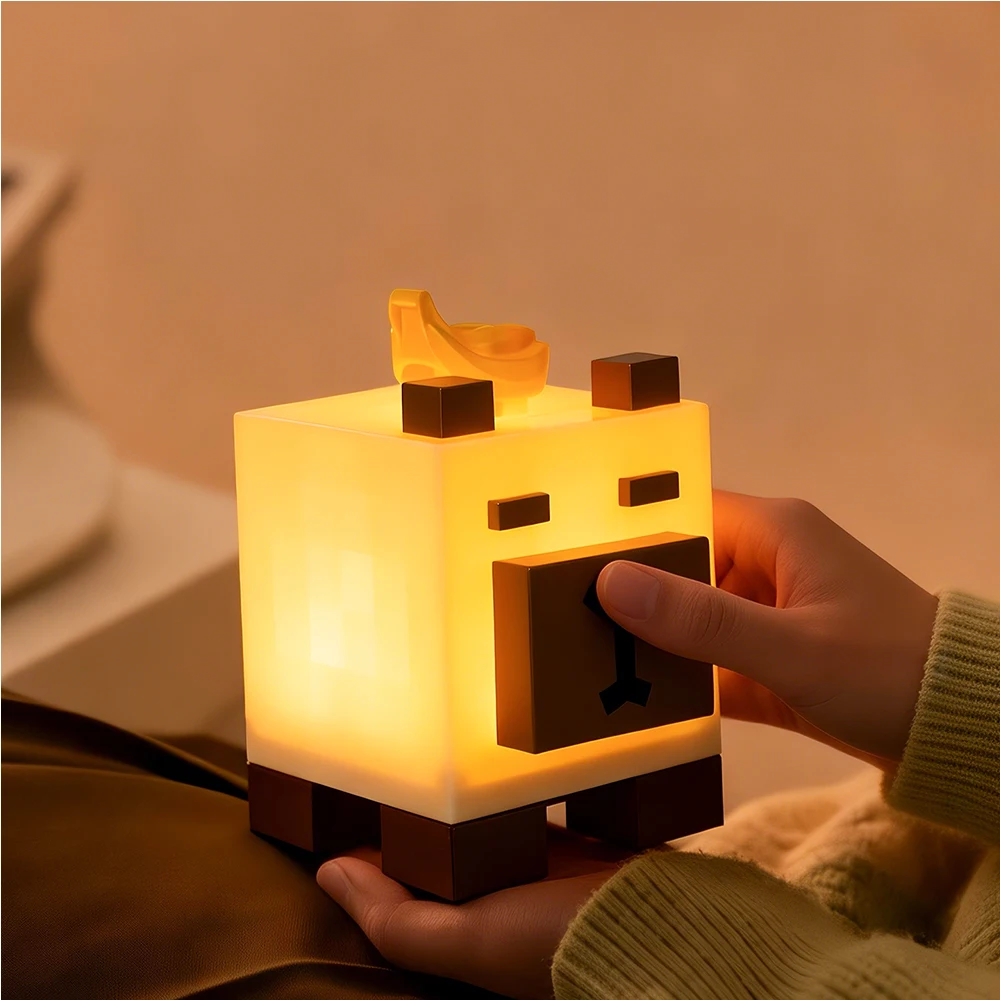 Klocki konstrukcyjne z kapybarą Pixel Pet, lampka nocna, figurki anime dla dzieci, dekoracyjne lampki na biurko do pokoju, kreatywny prezent urodzinowy.