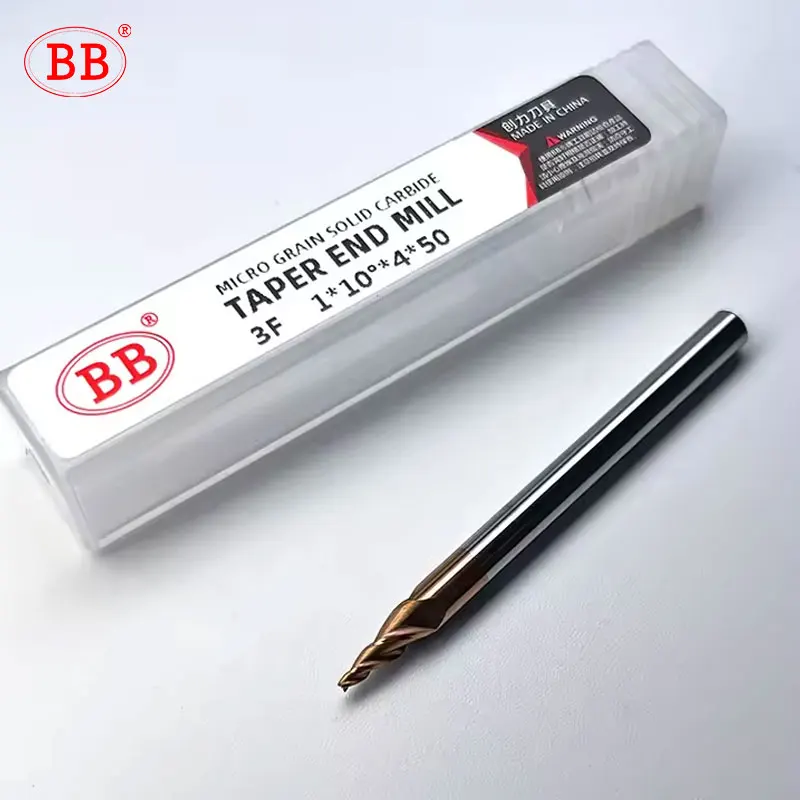BB Carbide Tapered End Mill Angular CNC Machning Cutter Metal Router Bit 0.5 1 1.5 2 3 8 10 15 Degree