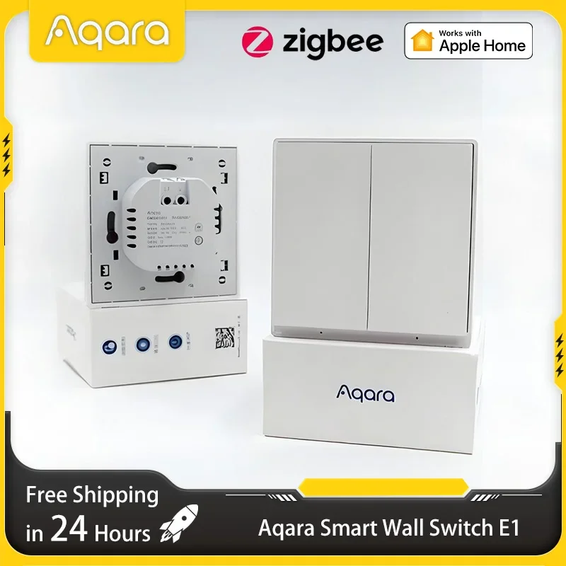 

Aqara E1 Smart Wall Switch Zigbee 3.0 Remote Control Wireless Key Neutral Wire/No Neutral fire Wire Switch for MiHome Homekit