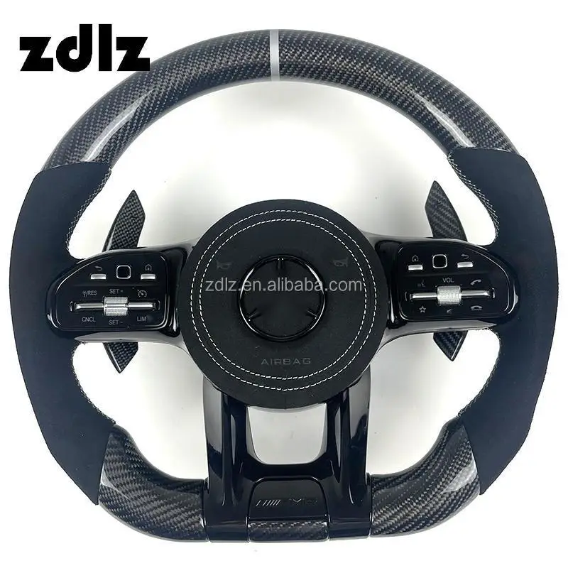 

Custom Car Steering Wheel Upgrade Fit for Mercedes Benz AMG W204 W205 cls w218 Real Carbon Fiber Steering Wheel