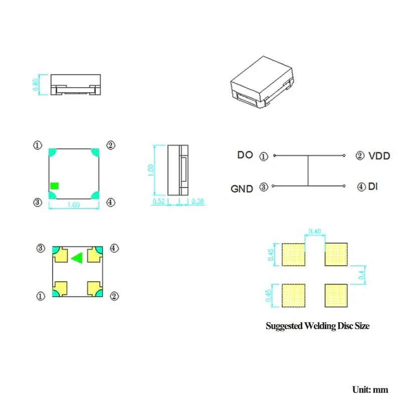 Screen Pixels Very Small Ws2812b 5v Ws2812 1010 Mini Smd Led Chip Addressable Digital Pixel Rgb Full Color Led Diode Lamp