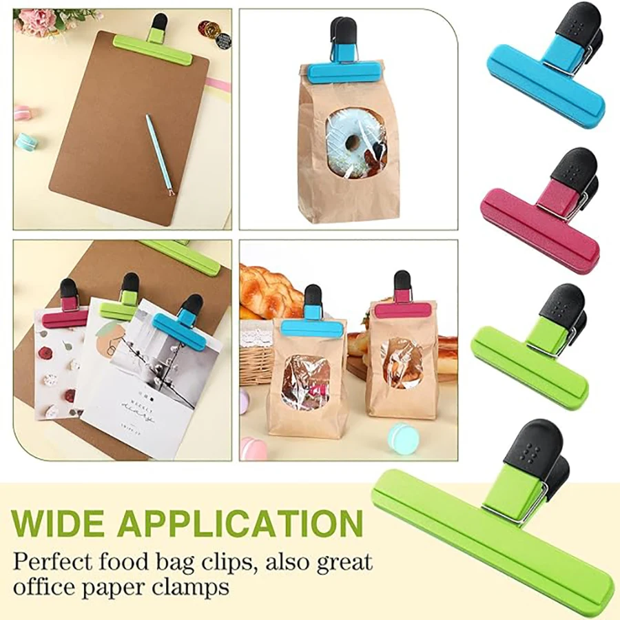 9 Pcs Various Sizes Grocery Bag Clip Plastic Heavy Duty Closure Handle, Plastic Closure Clip Food Fresh Plastic Bags