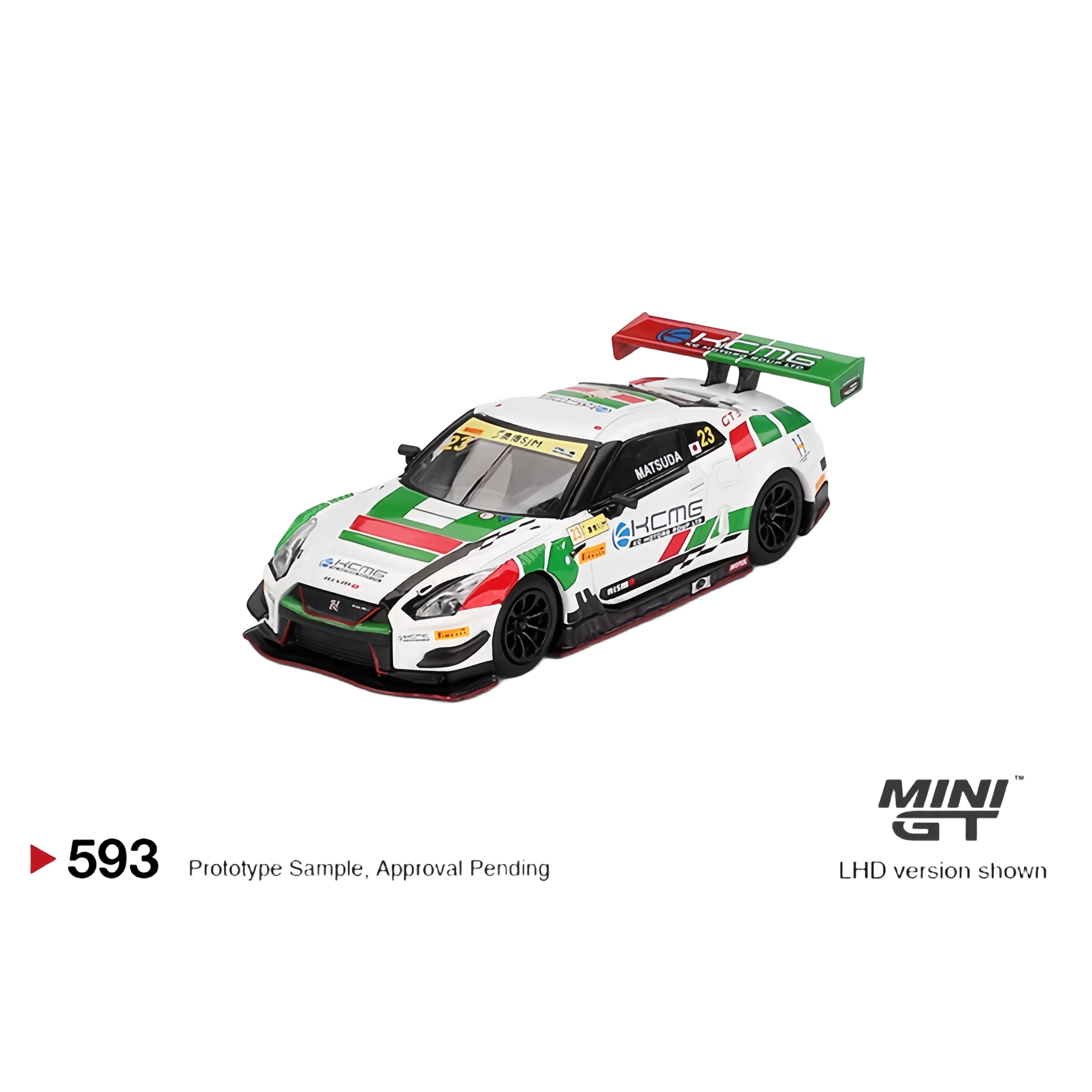 MINIGT 1:64 GT-R Macao Race car Nissan Nissan GTR NISMO GT3 alloy press shaft miniature simulation model, adult decoration,