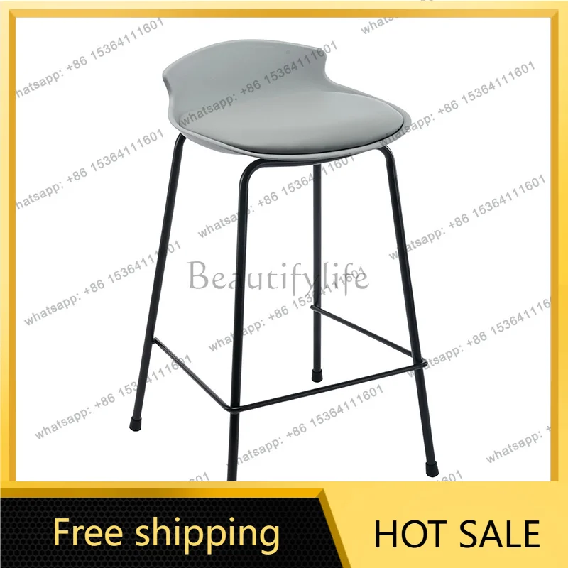 LJY Modern Simple Bar Chair High Seat for Kitchen Island Nordic Fashion Minimalist Style Home Bar Stool